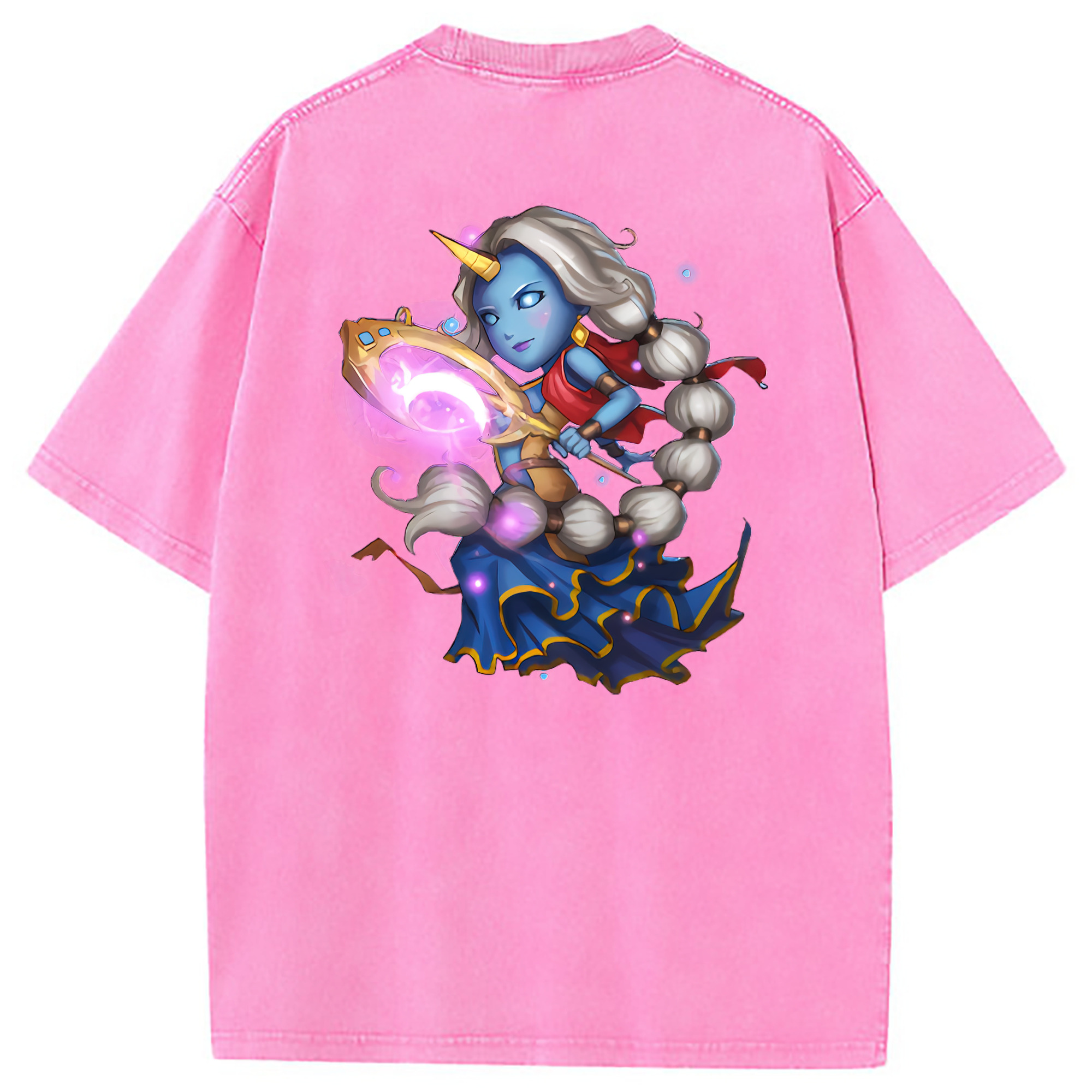 （画像用） リーグ・オブ・レジェンド League of Legends LOL 綿100% ヴィンテージ風 半袖Tシャツ（背面プリント）